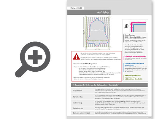 Product Bild wiederabl__sbare_klebefolie_in_glocke-form_konturgeschnitten___einseitig_4_0-farbig_bedruckt